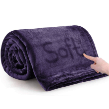 (PURPLE, KING) Warm Soft Large Blanket Mink Faux Fur Fleece Throw