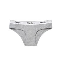 (Grey Marl, XS) Pepe Jeans Womens Bikini Briefs Panties 1X Stretch Underwear