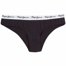(Black, M) Pepe Jeans Womens Bikini Briefs Panties 1X Stretch Underwear