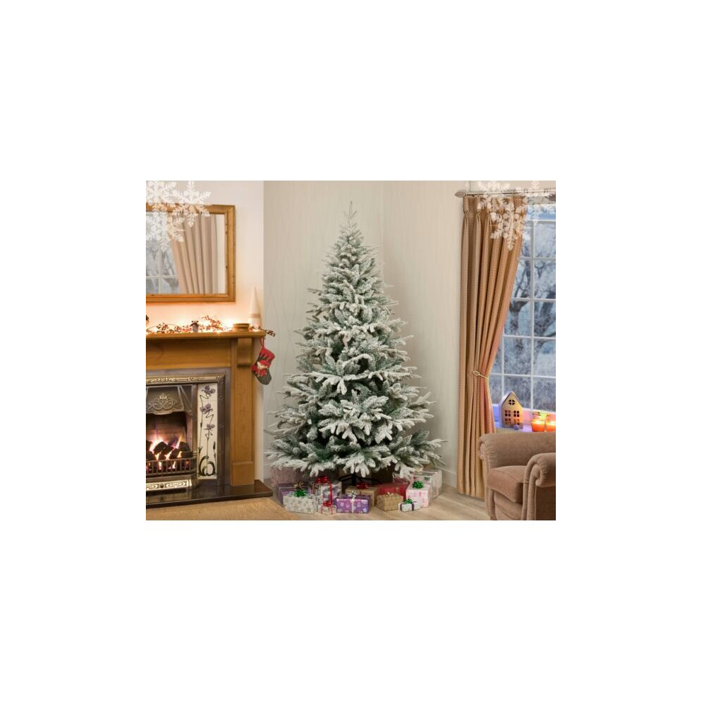 Garden Store Direct (150Cm (5Ft) Lapland Fir) Snow Covered Christmas Tree Luxury Lapland Fir Green