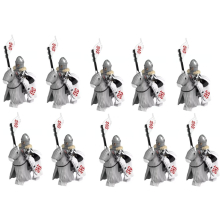 (Knights of the Holy Sepulchre) 10PCS Knights Templars Teutonic Hospital Knights Building Block Minifigure Toy