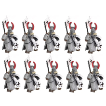 (Teutonic Knights) 10PCS Knights Templars Teutonic Hospital Knights Building Block Minifigure Toy