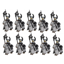 (Knights Hospitaller) 10PCS Knights Templars Teutonic Hospital Knights Building Block Minifigure Toy
