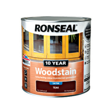 Ronseal 10 Year Woodstain For Windows & Doors, Teak - 2.5L