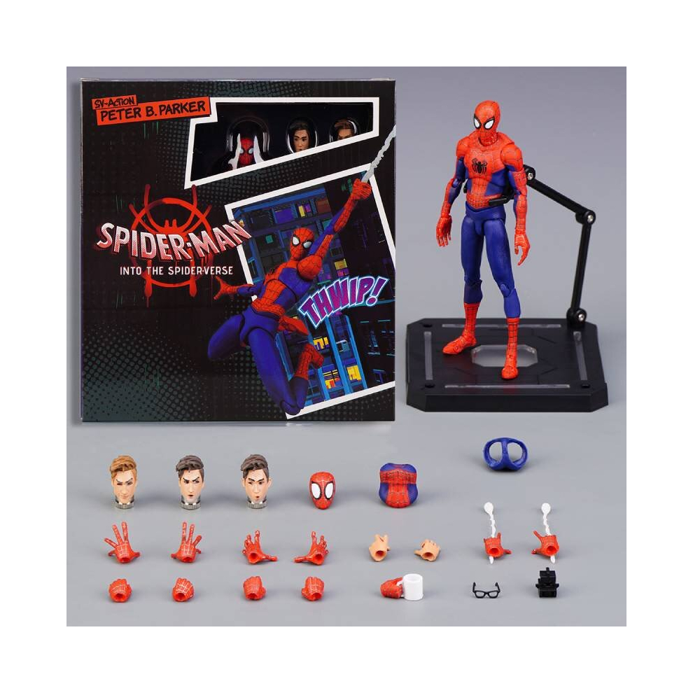 Into The Spiderverse Peter Bparker Action Figure Model Decor Gift