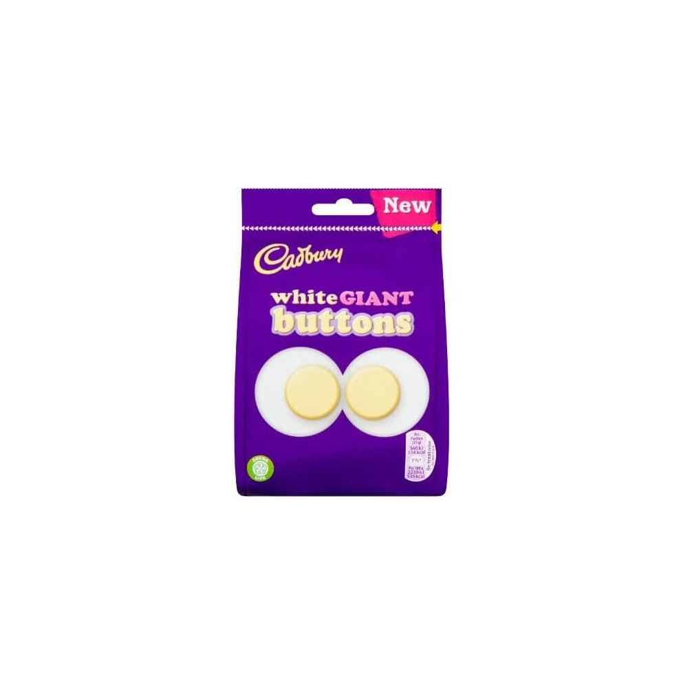 3 x Cadbury White Buttons 95g Delicious Tasty And Twisty