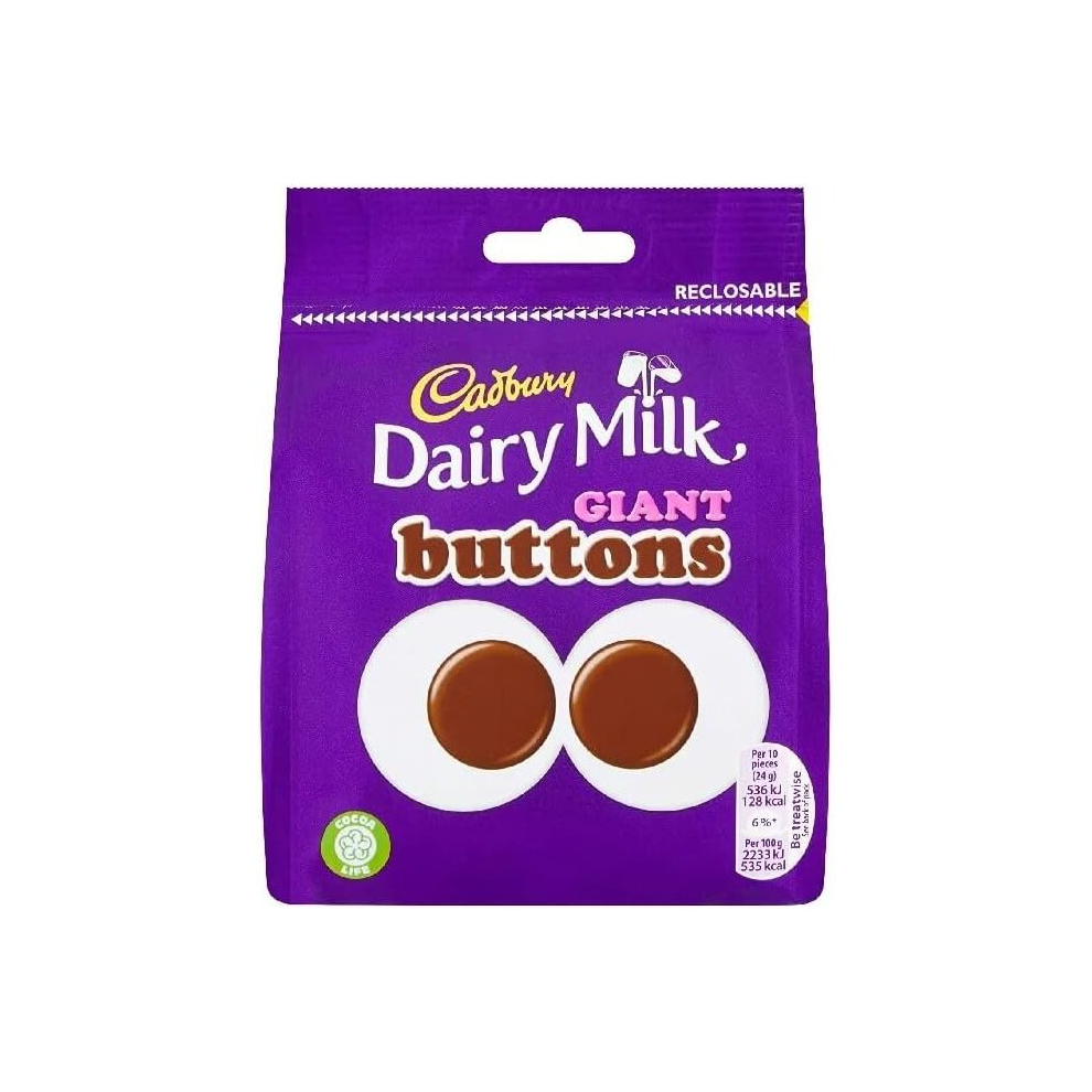 3 x Cadbury Dairy Milk Buttons, 95g