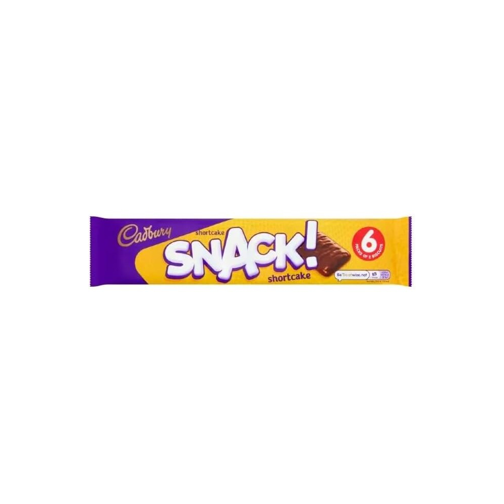 3 x Cadbury Snack Shortcake Chocolate Biscuit 6 Pack 120g