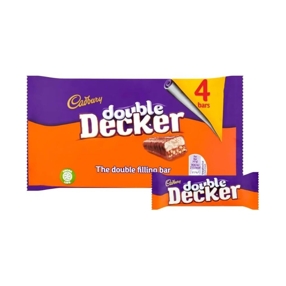 3 x Cadbury Double Decker Chocolate Bar 4 Pack 149.2g