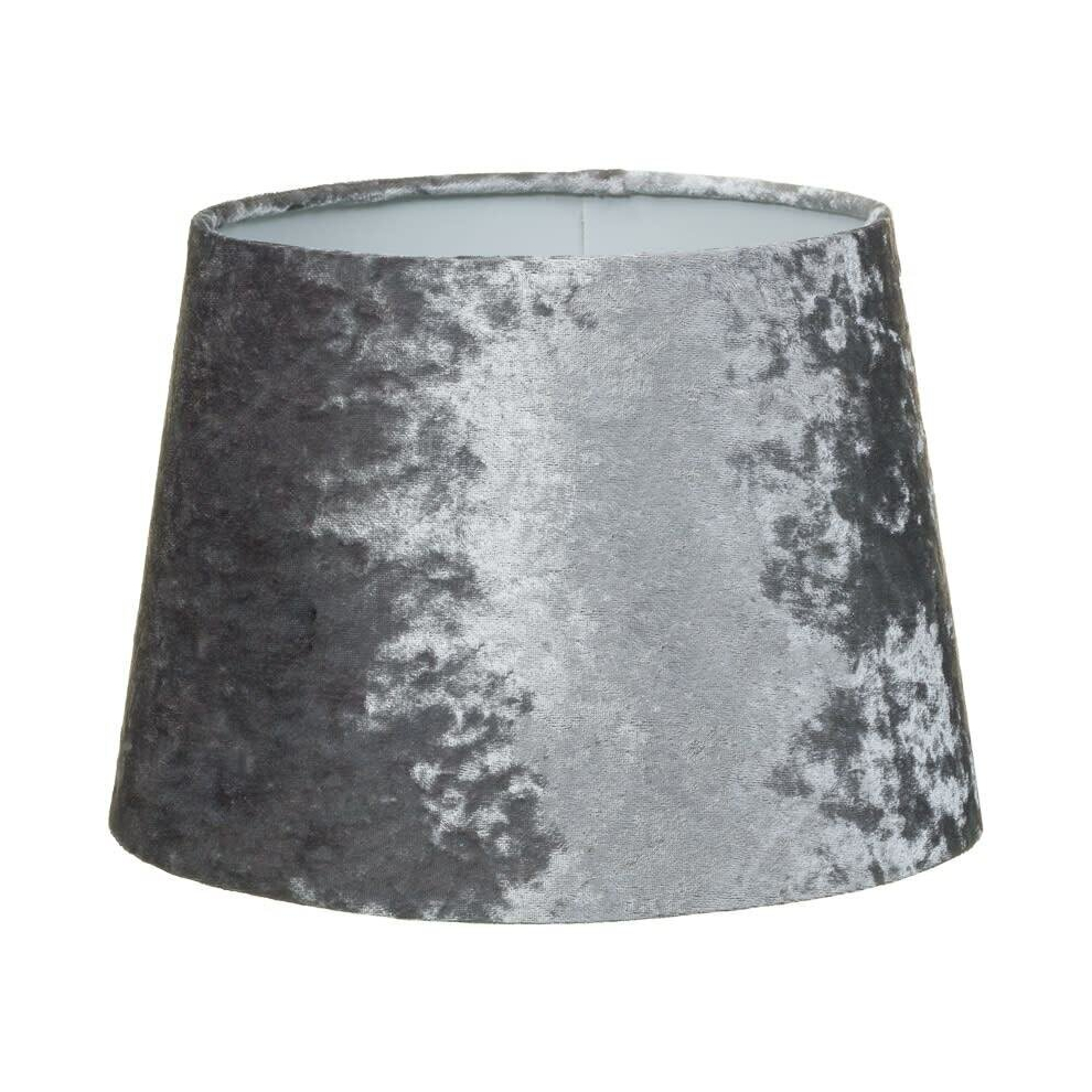 (9'') Dual Purpose Silver Velvet Crushed Effect Ceiling Table Shade Lampshade 9'' / 11''