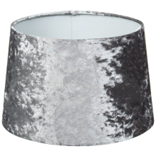 (11'') Dual Purpose Silver Velvet Crushed Effect Ceiling Table Shade Lampshade 9'' / 11''