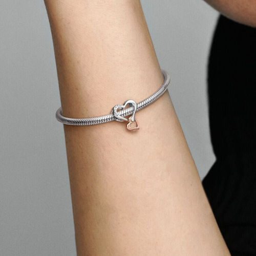 Pandora Pandora Two-tone Openwork Infinity Heart Charm 782642C00 2