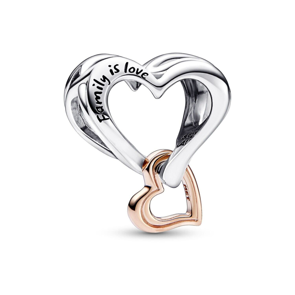 Pandora Two-tone Openwork Infinity Heart Charm 782642C00