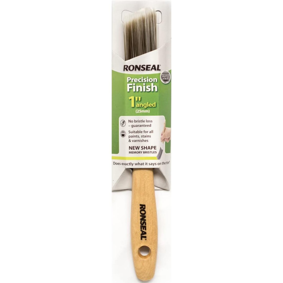 Ronseal Precision Finish Brush - 1 inch Angled