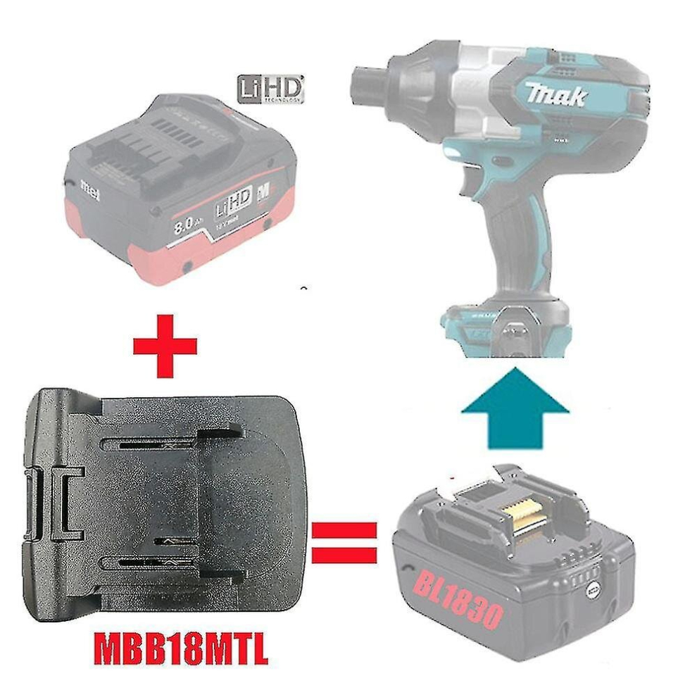 Metabo 18V Lithium Battery Converter Adapters To Makita Lxt Bl18 Series 18V Lithium-Ion Batteries Power Tools 9317312167316