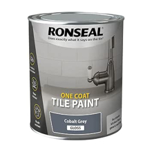 Ronseal Fliesenfarbe in einer Schicht auf Wasserbasis, Kobaltgrau – glänzend 750 ml