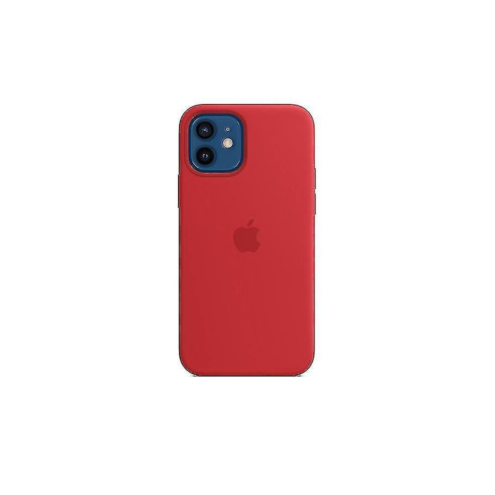 (Red) Silicone Case With Magsafe For Iphone 12 12 Pro