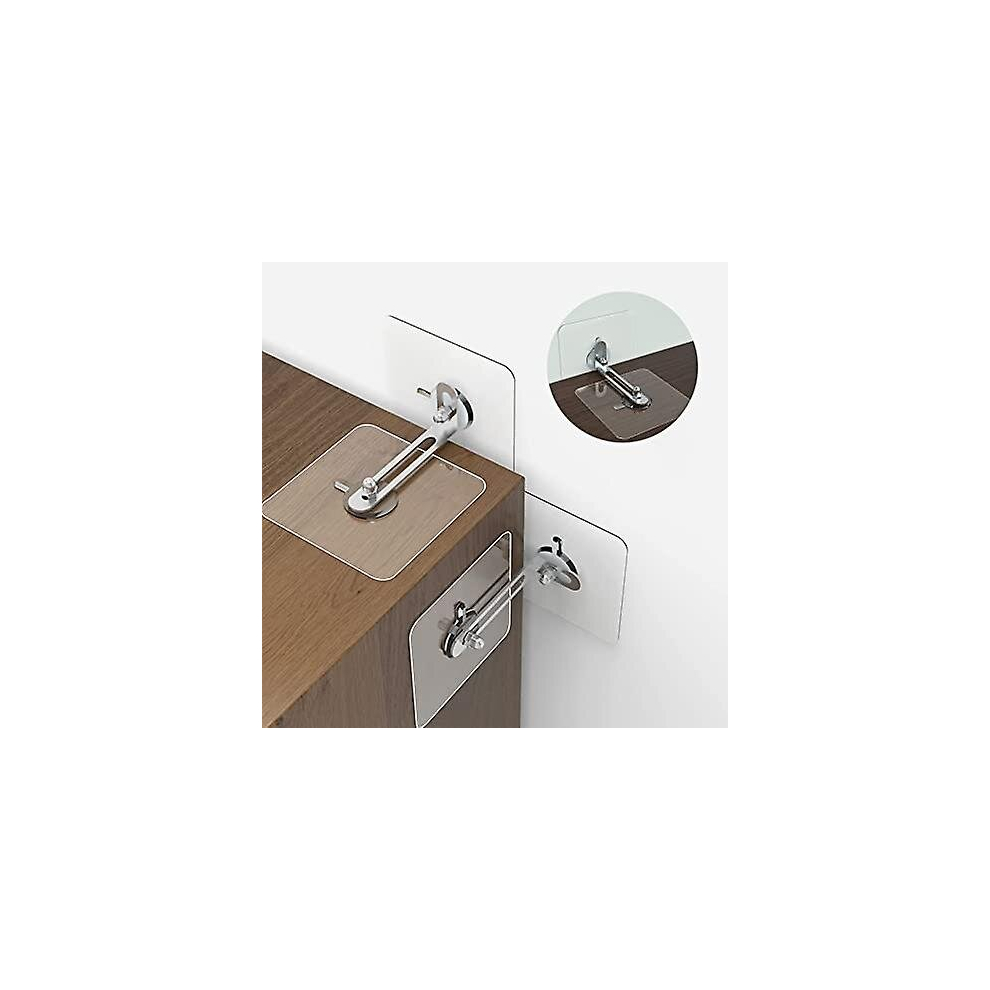 Wabjtam Furniture Anchors Wall Anchors, Anti Tip Furniture Anchors No Drill, Adhesive Furniture Wall Anchors For Baby Proofing - Secure Cabinet Bookca