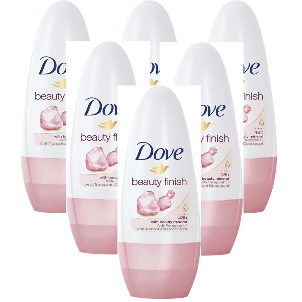 6 x Dove 48H protection Anti-perspirant Roll On 50 ml - Beauty Finish