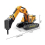 Simulation Engineering Excavator Vehicle Children's Toy Drilling Machine Model Boy Car Model 3