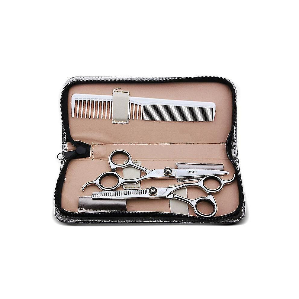 Professional Hair Cutting Scissors Set Stainless Steel Scissors Comb Kit Thinning Shears Hairdressing Shears Kit Barber Tool