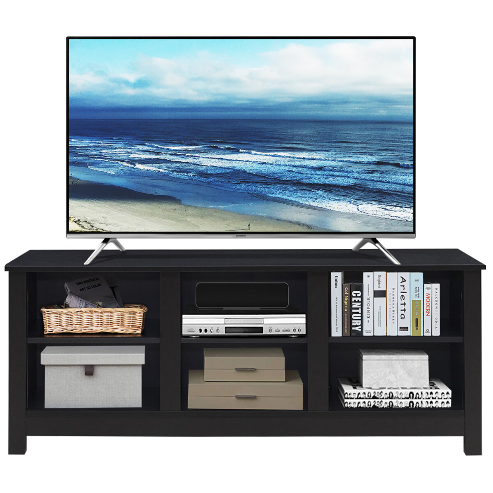 TV Stand for TVs up to 55" 6 Cube Console Table Entertainment Center