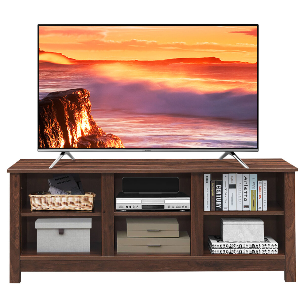 TV Stand for TVs up to 55" 6 Cube Console Table Entertainment Center