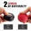 Boxing Reflex Balls, 2pcs Heilwiy Gift Punching Ball On String With Adjustable 5