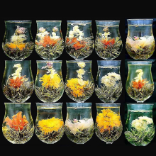 16 Kinds Chinese Blooming Tea, Green Tea, Pearl, Artistic