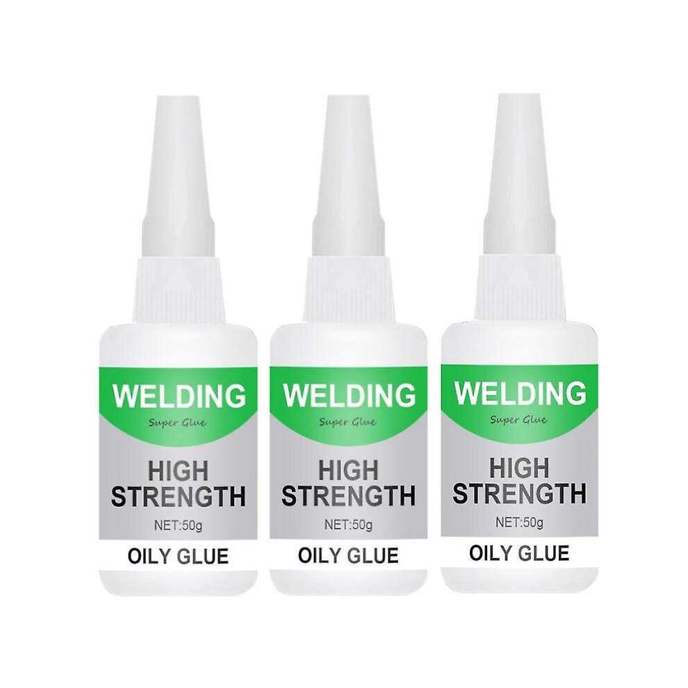 3Pcs Universal Welding High Strength Oily Glue Super Adhesive Glue Strong Glue Plastic Wood Ceramics Metal Soldering Agent 50G 9317312206008