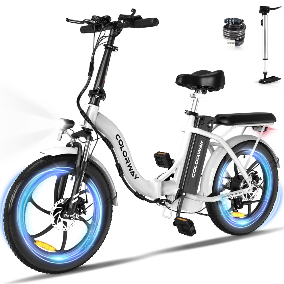 COLORWAY E Bike 20" Folding Bike with 36V Battery 250W Motor for Adult