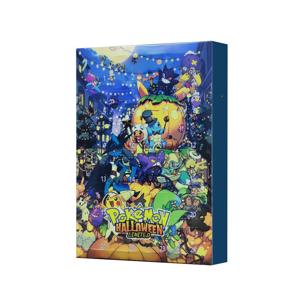 Xytgogo (Halloween 24Pcs Random A) 24Pcs Pokemon 2023 Advent Calendar 24 Days Xmas Countdown Gifts