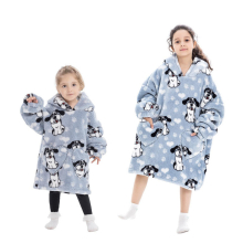 (Dog) 2023 New Cartoon Children's Blanket Hoodie Warm and cosy Outdoor cold weather clothing Cotton robe