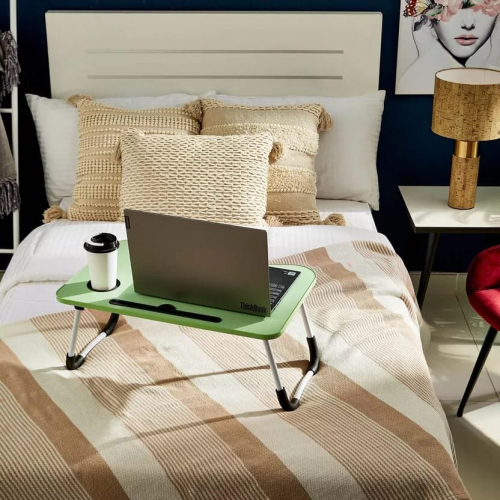 Laptop Desk Foldable Bed Table Portable Multi-Function Lap Bed Tray Table with Storage Drawer and Cup Slot . 1