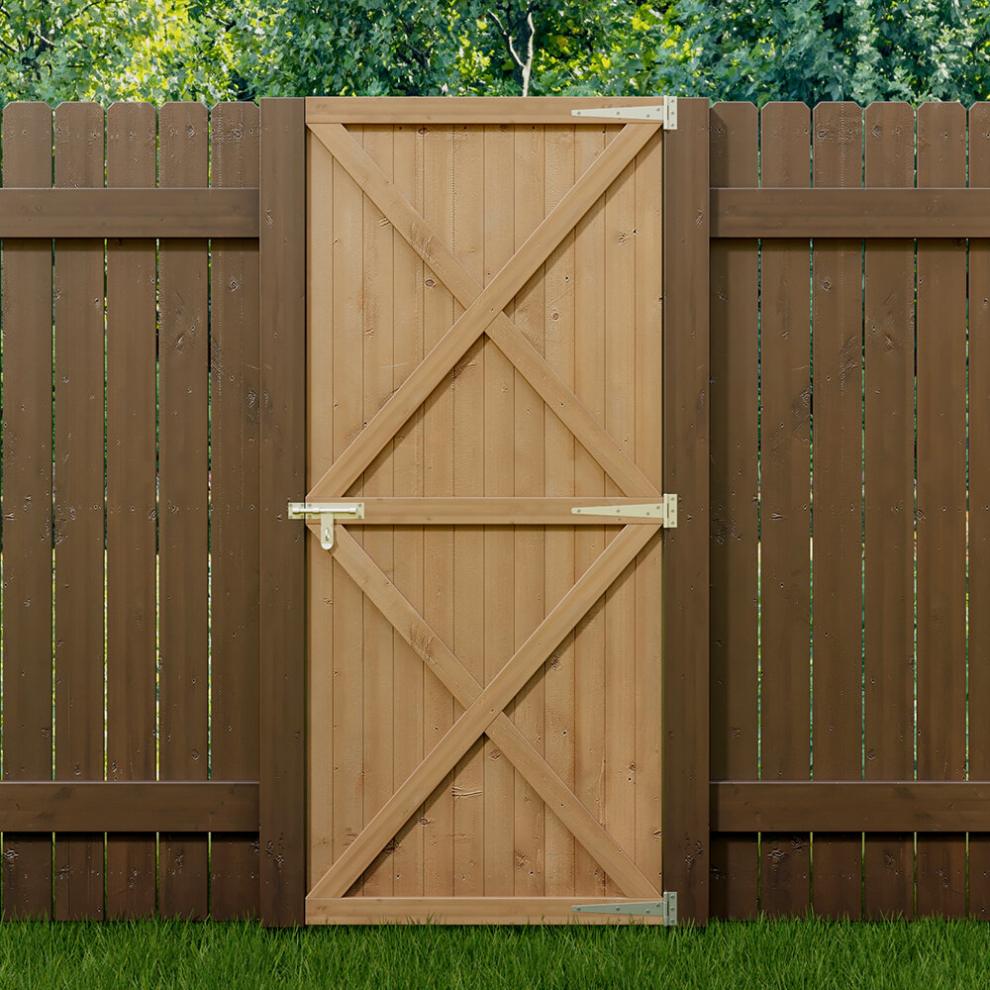 (79cm W X 183cm H) Garden Flat Top Pine Wood Gate Kit