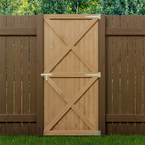 (85cm W X 183cm H) Garden Flat Top Pine Wood Gate Kit