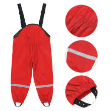 (Red, 98) Kids PU backpack rain trousers Children's rain gear kindergarten small and medium children One-piece waterproof