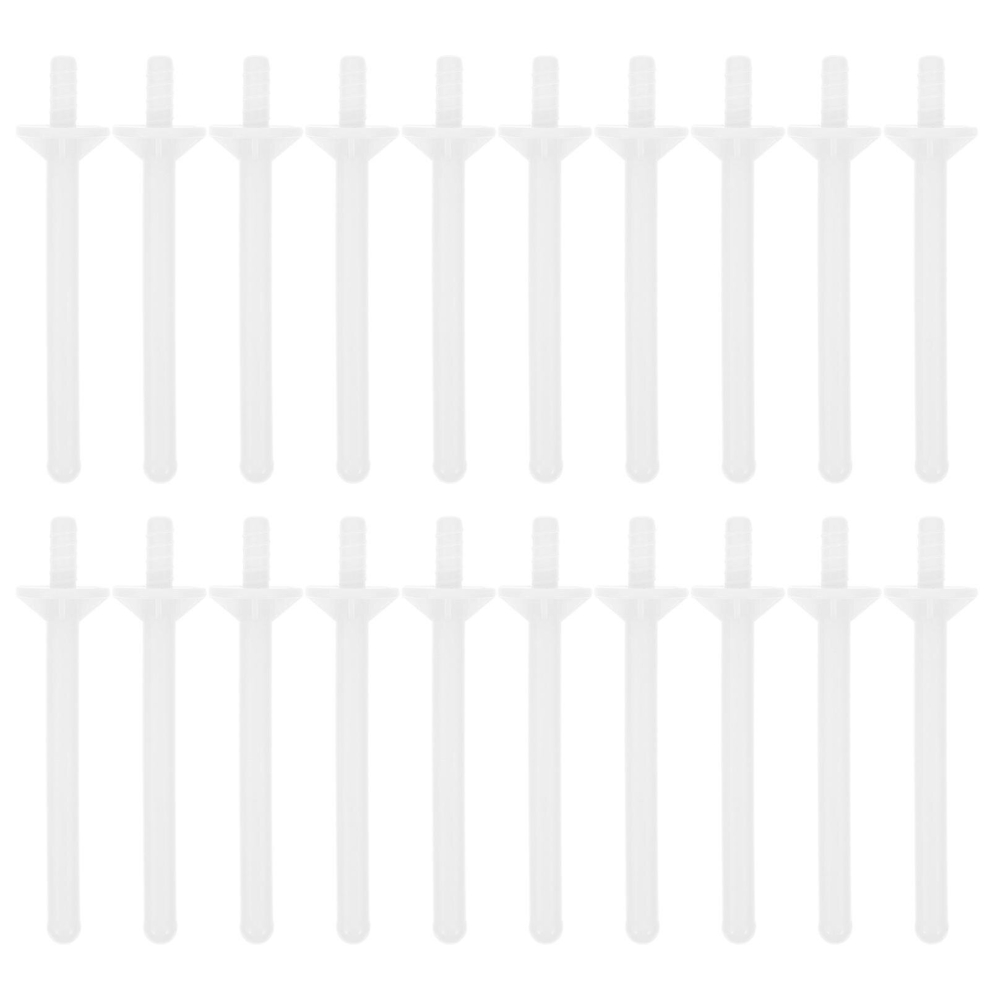 White 80Pcs Nose Hair Wax Applicators Nasal Hair Wax Rods Disposable Wax Wands (White)