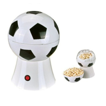 Football Popcorn Maker - Retro Electric Hot Air Popcorn Machine, 1100W, 60–80g per Batch, Compact 28x21x21cm, UK Plug