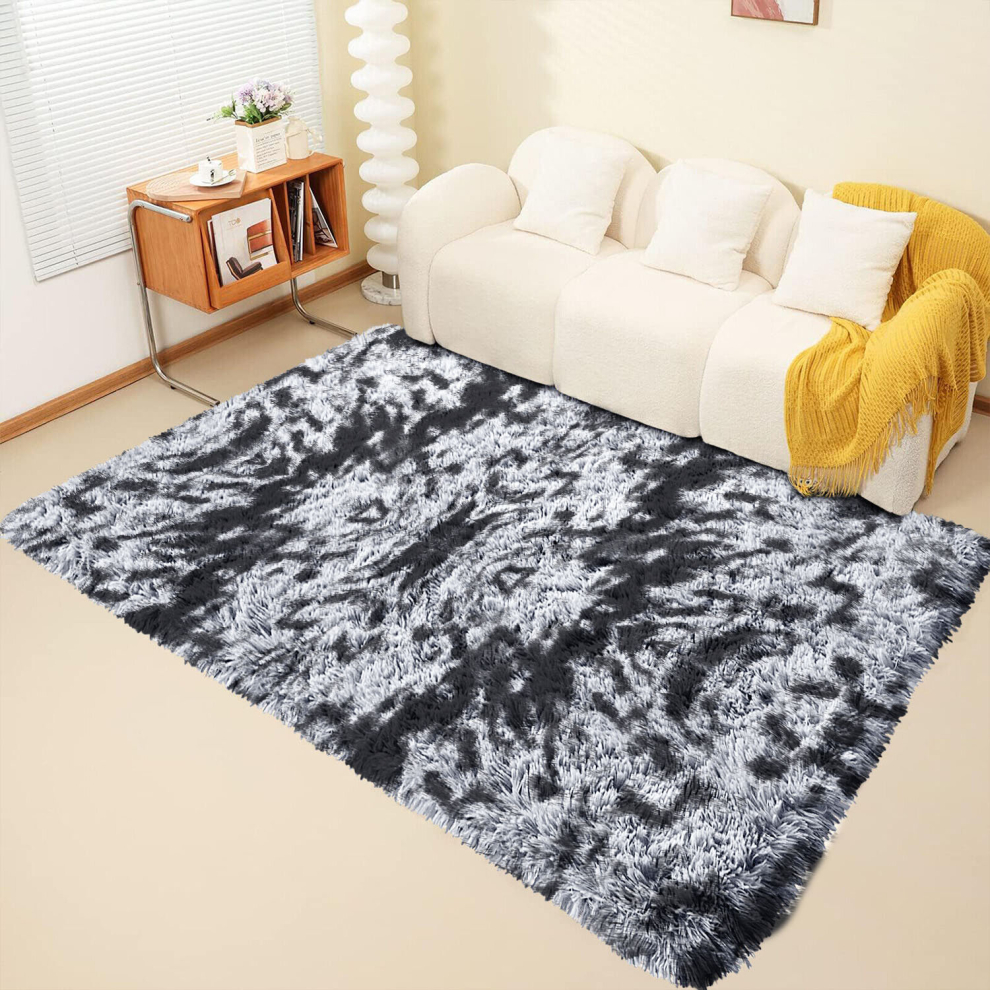 (120cm x 170cm (4ft x 5ft 8")., Charcoal Black) Non Slip Rug  Area Rug Living Room Bed Room