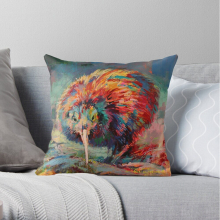 Kiwi Pillow Cover - 7 Sizes (12x12 to 26x26) Double-Sided Print, Invisible Zipper, Durable Polyester - ObFG-RedBSPiwCe-1126712299.7246