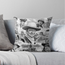 Pillow Cases John Wayne Collage Throw Cover 12x12 16x16 18x18 inch 7 Size