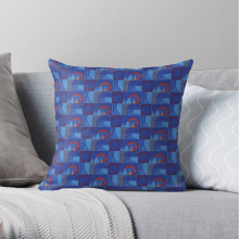 Pillow Cases Central, Victoria, Jubilee and Northern Line - LONDON UNDERGROUND seat cover moquette Throw Cover 12x12 16x16 18x18 inch 7 Size