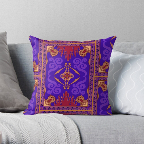 Pillow Cases Aladdin 1992 Magic Carpet Throw Cover 12x12 16x16 18x18 inch 7 Size