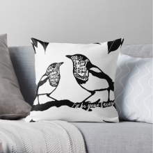 Pillow Cases Detectorists Johnny Flynn Lyrics Magpie Art Print Throw Cover 12x12 16x16 18x18 inch 7 Size