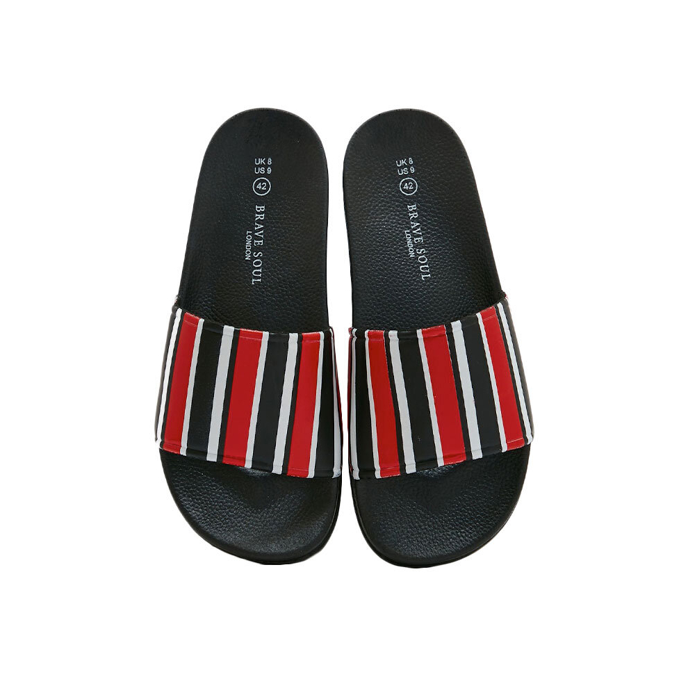 (Multi Colour, UK 6 ) BRAVE SOUL Mens Beach Sandals Pool Sliders Summer Flip Flops Slippers Size 6-12
