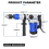 Rotary Hammer Drill 1080W 3 Function in 1 Adjustable Soft Grip Handle Include 3 Drill Bits Point and Flat Chisel with Case 2