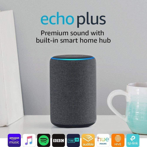 Refurbished Amazon Amazon Echo Plus 2nd Generation In Charcoal Fabric - Unboxed