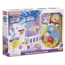 Fisher-Price Sweet Moon Dreams Crib Mobile: Soft Projection, 4 Musical Selections, Night Light, 20-Minute Lullabies, Remote