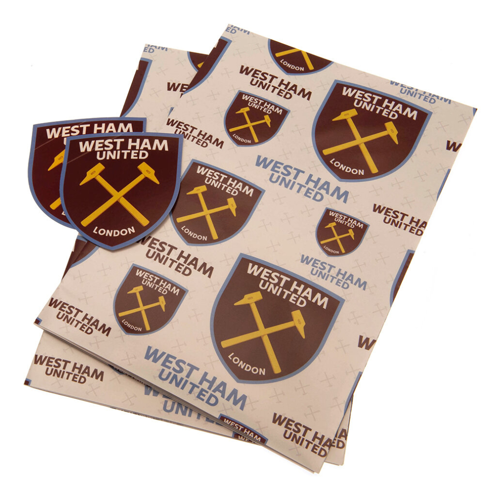 Birthday Wrapping Paper | West Ham United FC | 2 Sheets & 2 Tags | Gift Wrap - Image 5